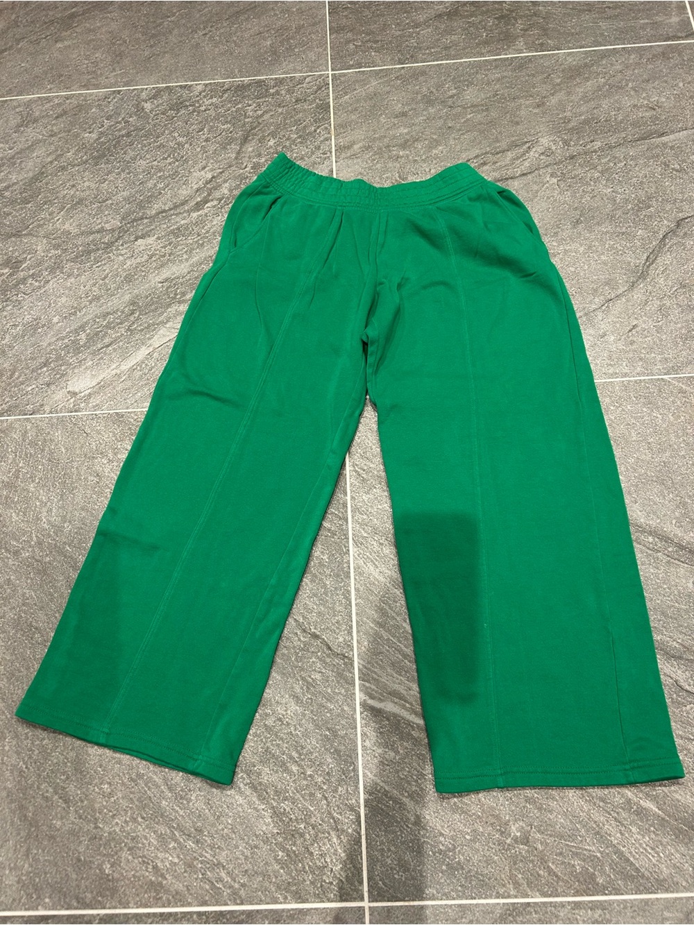 H&M Green Wide-Leg Track Pants